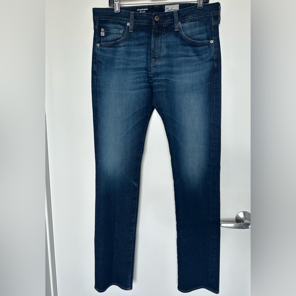 Perfect Condition: AG Denim 360 - The Matchbox Slim Straight Jeans - Size 33x34